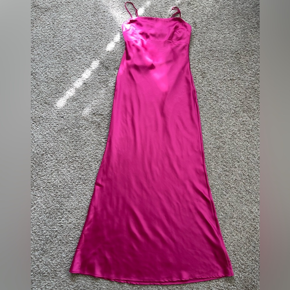 Abercrombie Pink Cowl Back Maxi Dress
